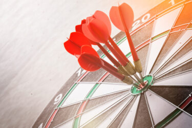 dartboard business strategy ideas concept