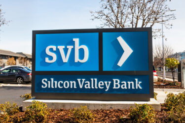 Silicon Valley Bank logo at their headquarters and branch