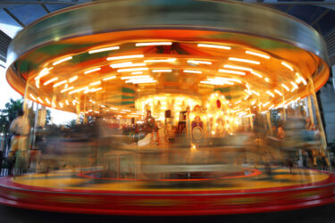 rotating carousel.
